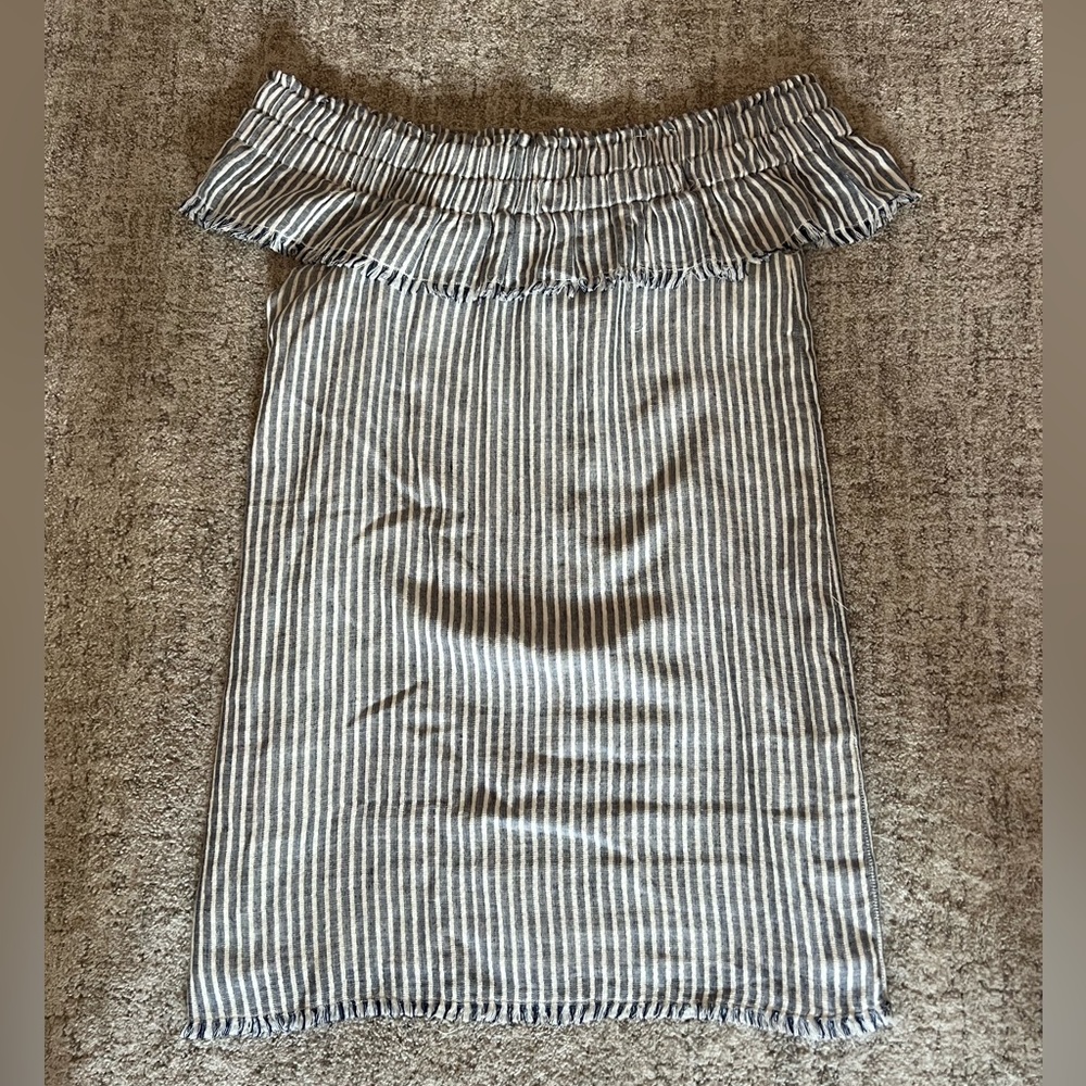 Greylin off the shoulder striped dress